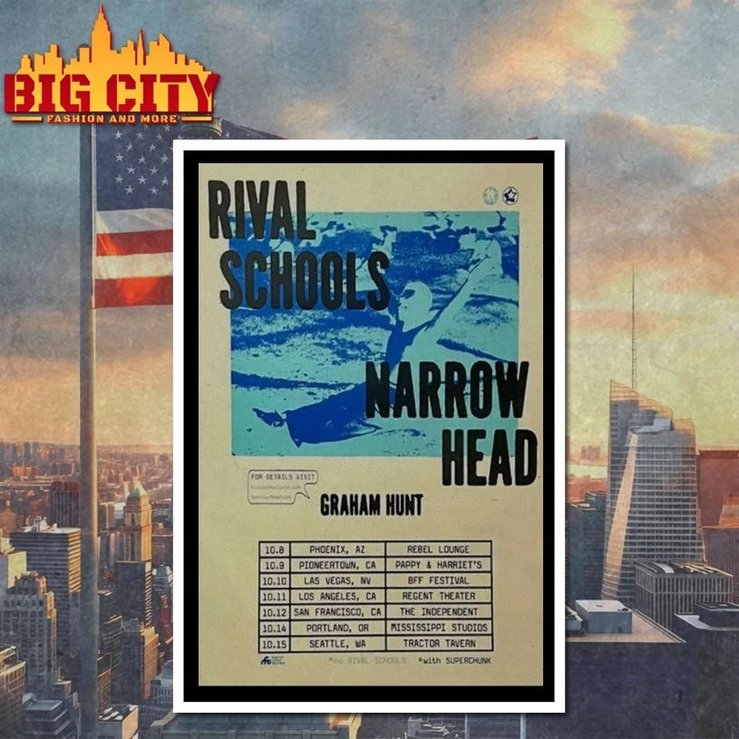 Rival Schools Narrow Head Graham Hunt October 2025 Show Poster shirt