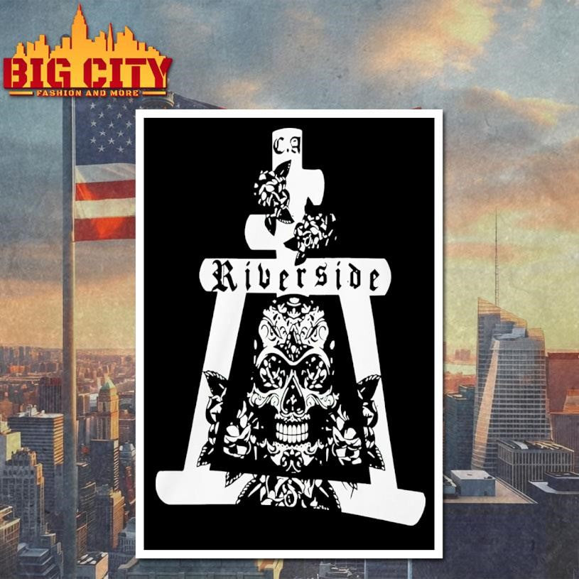 Riverside California Mission Bell Skull Shirt