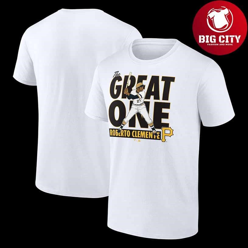 Roberto Clemente White Pittsburgh Pirates Cooperstown Player Shirt