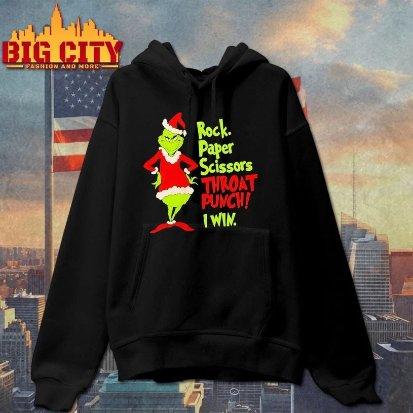 Rock Paper Scissors Throat Punch Grinch shirt