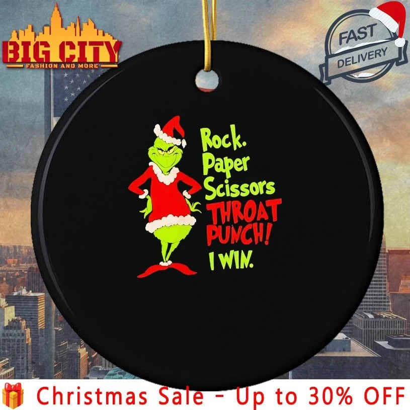 Rock Paper Scissors Throat Punch Grinch shirt