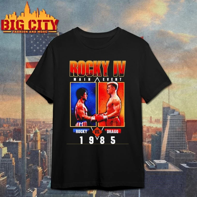 Rocky IV Movie Main Event Rocky Vs Drago 1985 Vintage shirt