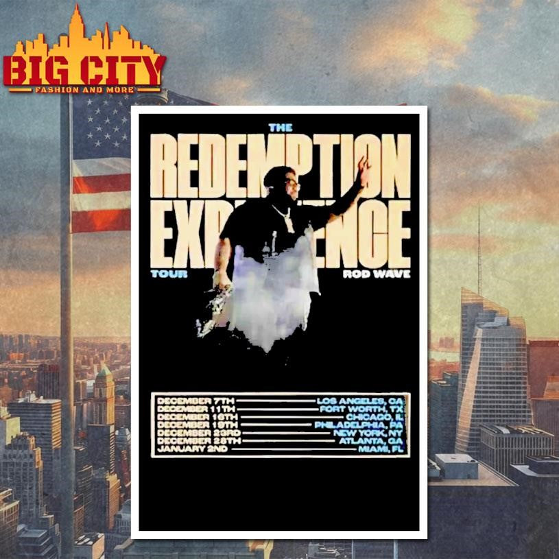 Rod Wave The Redemption Experience Tour Shirt