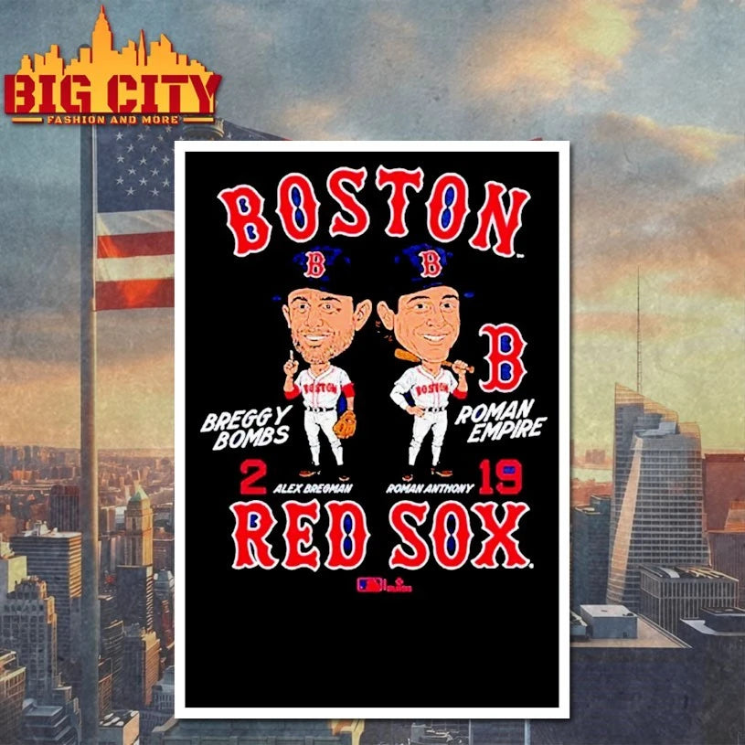 Roman Anthony And Alex Bregman Boston Red Sox Player Duo Caricature Shirt