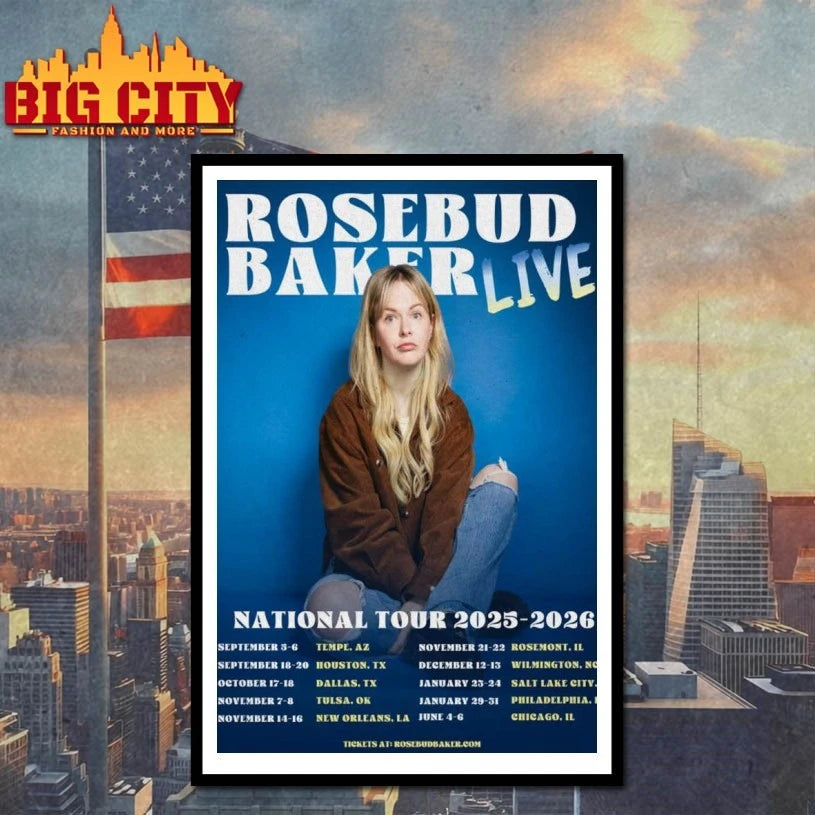Rosebud Baker National Tour 2025-2026 Poster shirts