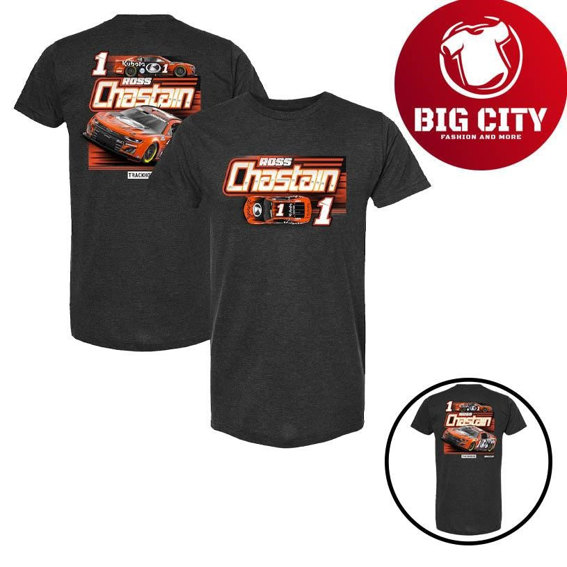 Ross Chastain Trackhouse Racing Heather Kubota Car Two Sided Shirt
