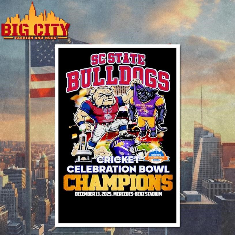 SC State Bulldogs Cricket Celebration Bowl Champions 2025 Shirt