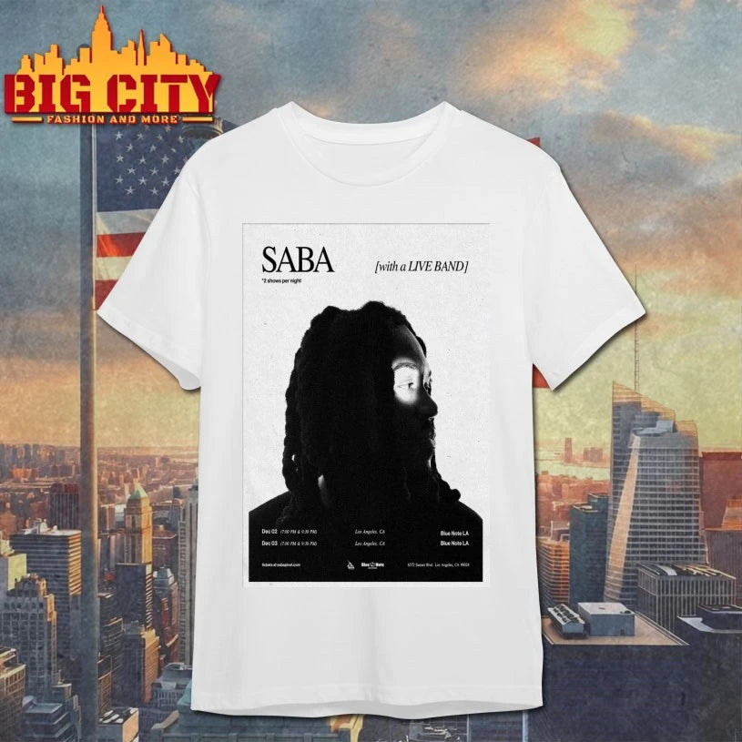 Saba Dec 2-3 2025 Blue Note LA Los Angeles CA Poster shirt