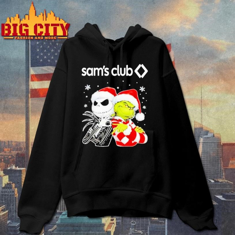 Sams Club Logo Santa Jack And Santa Grinch 67 Shirt