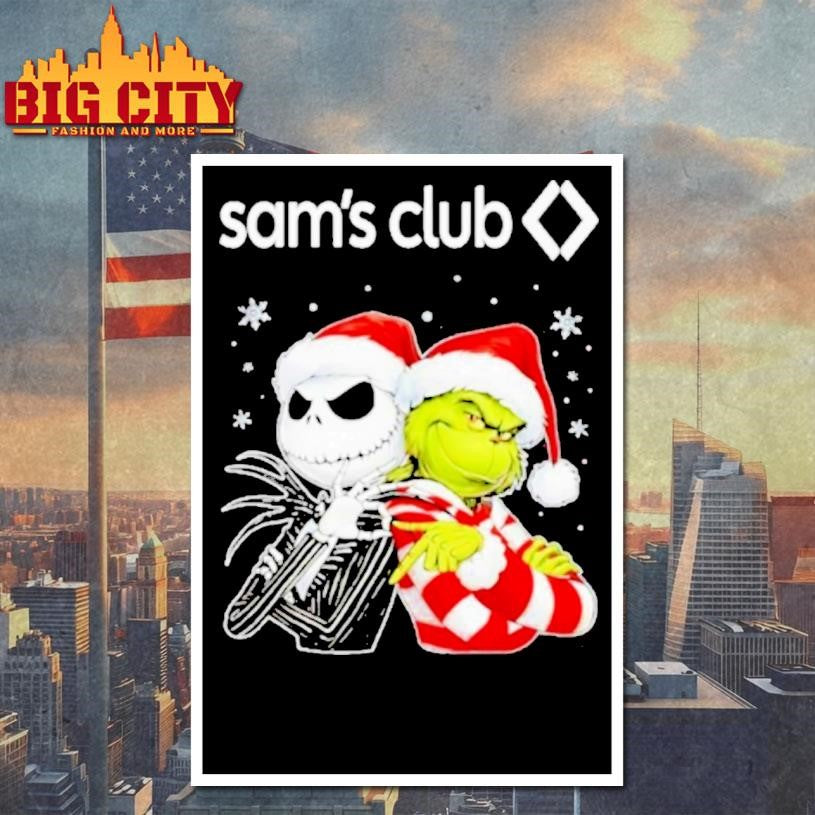 Sams Club Logo Santa Jack And Santa Grinch 67 Shirt