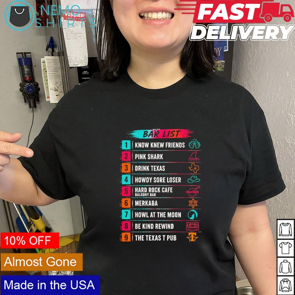 San Antonio Spurs bar list kknow knew friends pink shark shirt
