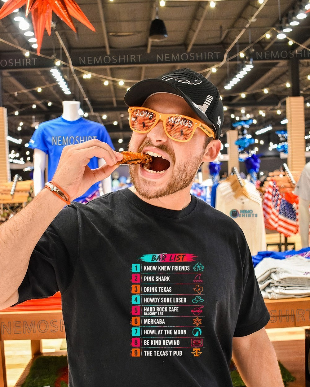 San Antonio Spurs bar list kknow knew friends pink shark shirt