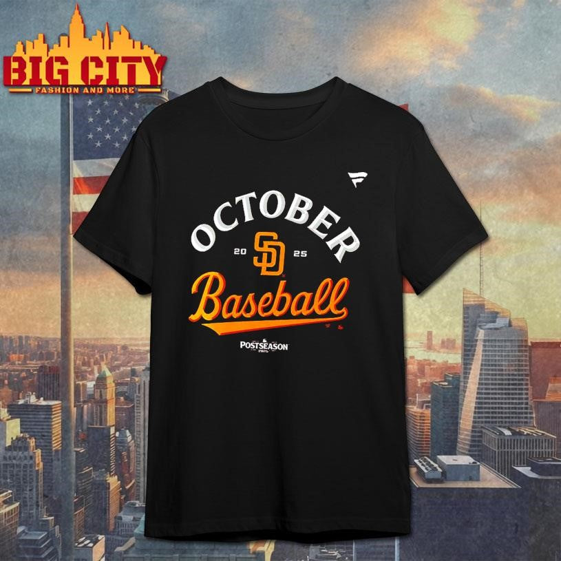 San Diego Padres Fanatics 2025 MLB Postseason Locker Room Shirt