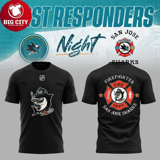 San Jose Sharks Hockey First Responders Night 2026 Two Sided Shirt