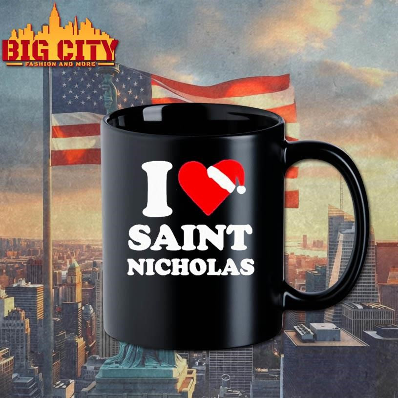 Santa Claus I Love Saint Nicholas Xmas Christmas Shirt