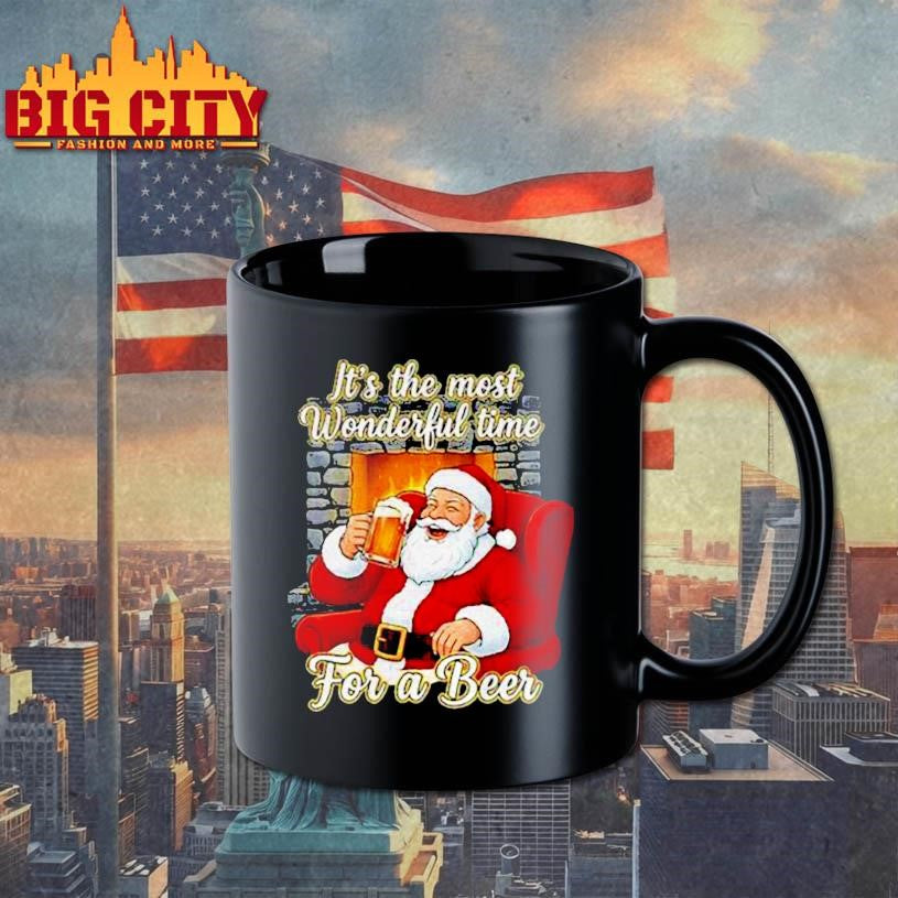 Santa Claus it’s the most wonderful time for a beer Merry Christmas shirt