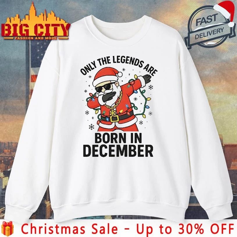 Santa Dabbing Only the legends are Born in december shirt