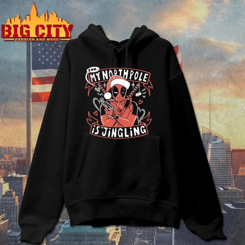 Santa Deadpool Shh My northpole Is jingling shirt