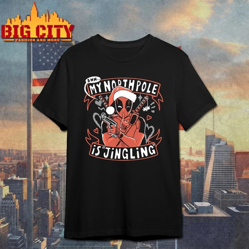 Santa Deadpool Shh My northpole Is jingling shirt