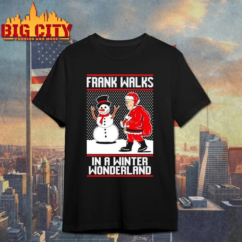 Santa Frank Walks Wonderland ugly christmas 2025 shirt