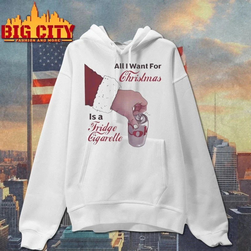 Santa Hand All I Want For Christmas Is A Fridge Cigarette shirt