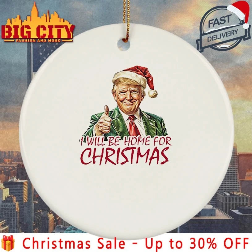Santa Hat Trump I’ll Be Home For Christmas 2025 shirt
