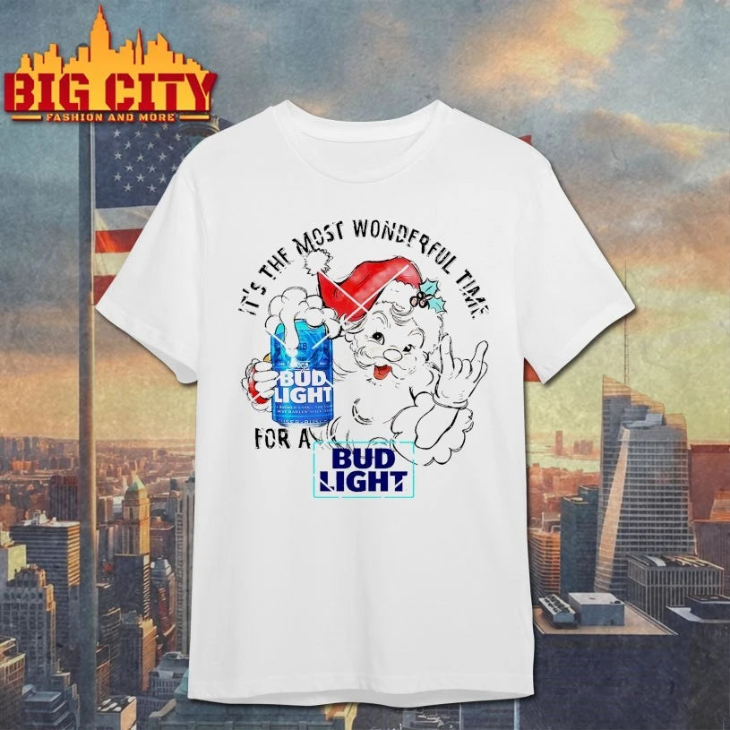 Santa It’s The Most Wonderful Time For A But Light christmas Shirt