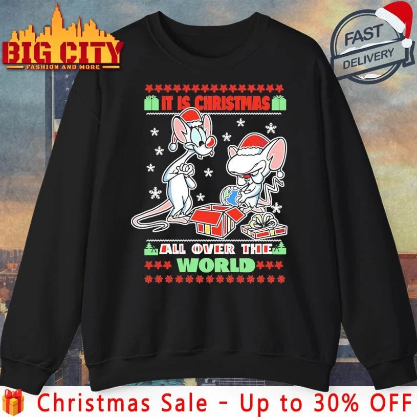 Santa Mouse It’s Christmas All Over The World ugly 2025 shirt