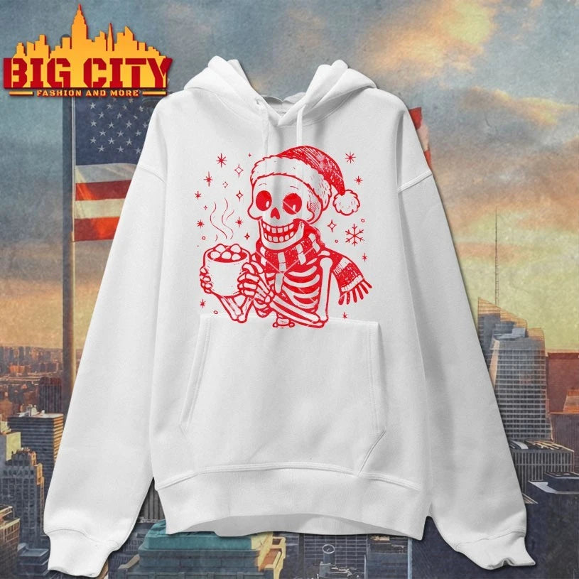 Santa Skeleton Hot Cocoa Christmas 2025 Shirt