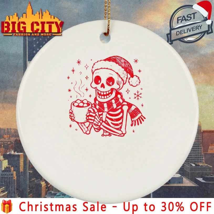 Santa Skeleton Hot Cocoa Christmas 2025 Shirt