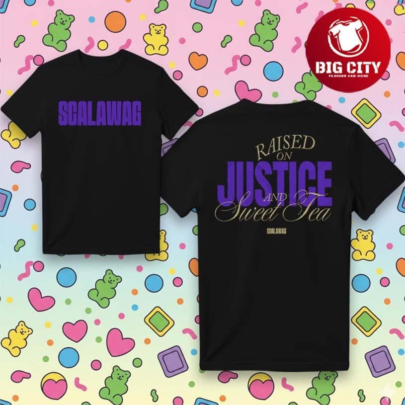 Scalawag Magazine Raised On Justice Two Sided Shirt