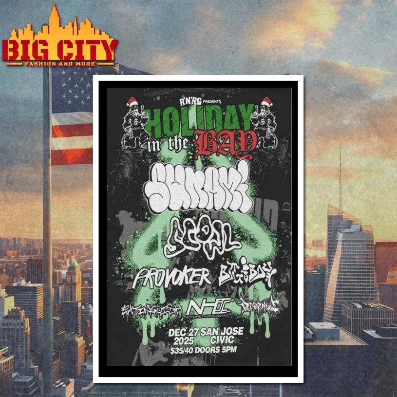 Scowl &amp; Sunami San Jose Civic San Jose CA Event Dec 27 2025 Poster shirt