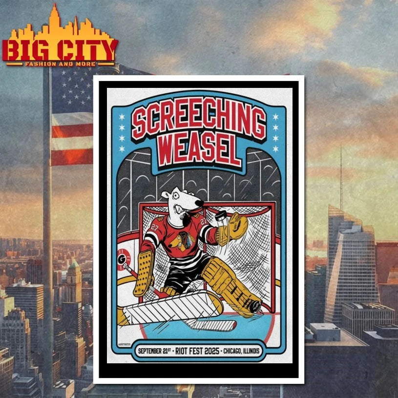 Screeching Weasel Chicago 9.21.2025 Shows Poster shirt