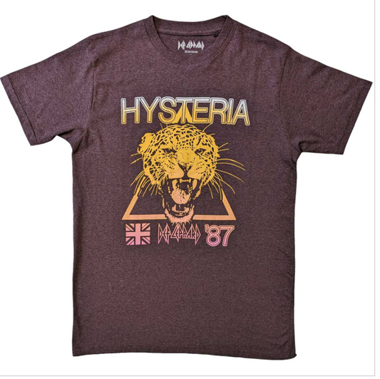Def Leppard | Official Band T-Shirt | Hysteria World Tour (Back Print)