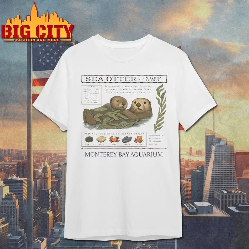 Sea Otter Monterey Bay Aquarium Inspired Marine Life Shirt