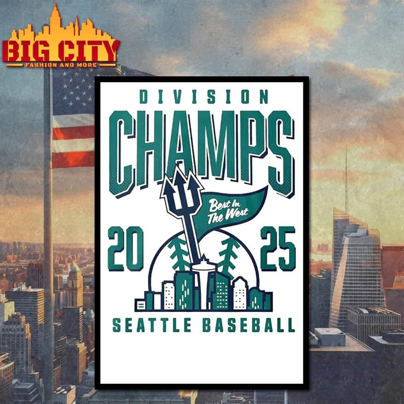 Seattle Baseball Best In The West Division Champions 2025 Shirt