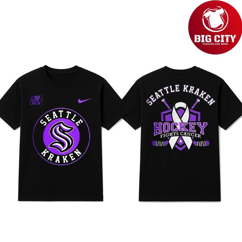 Seattle Kraken Fights Cancer Night 2025 Two Sided Shirt