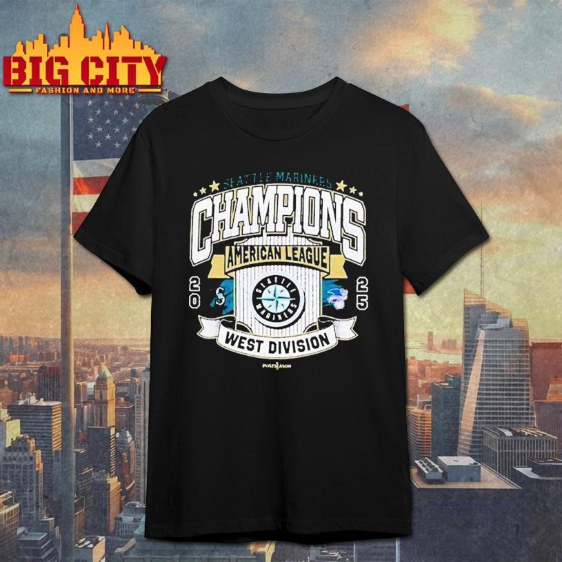 Seattle Mariners American League West Division Champions 2025 Mlb Postseason Celebration Shirt