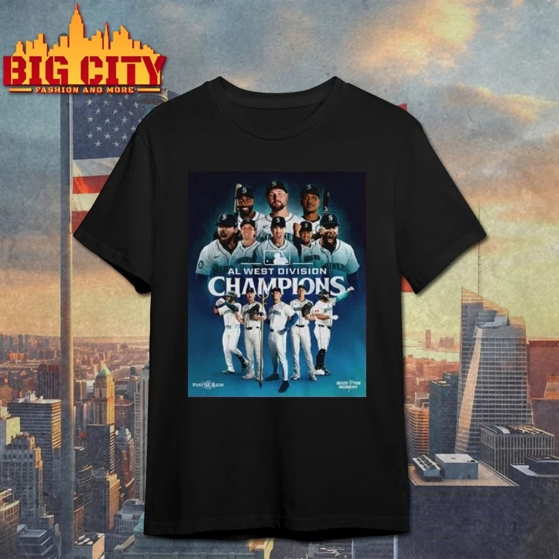 Seattle Mariners Mlb Legend Al West Division Champions Postseason 2025 Shirt