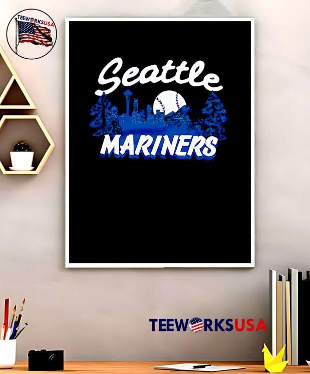 Seattle Mariners Skyline Space Needle Mount Rainier shirt