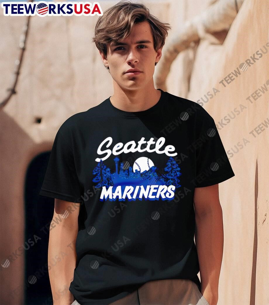 Seattle Mariners Skyline Space Needle Mount Rainier shirt