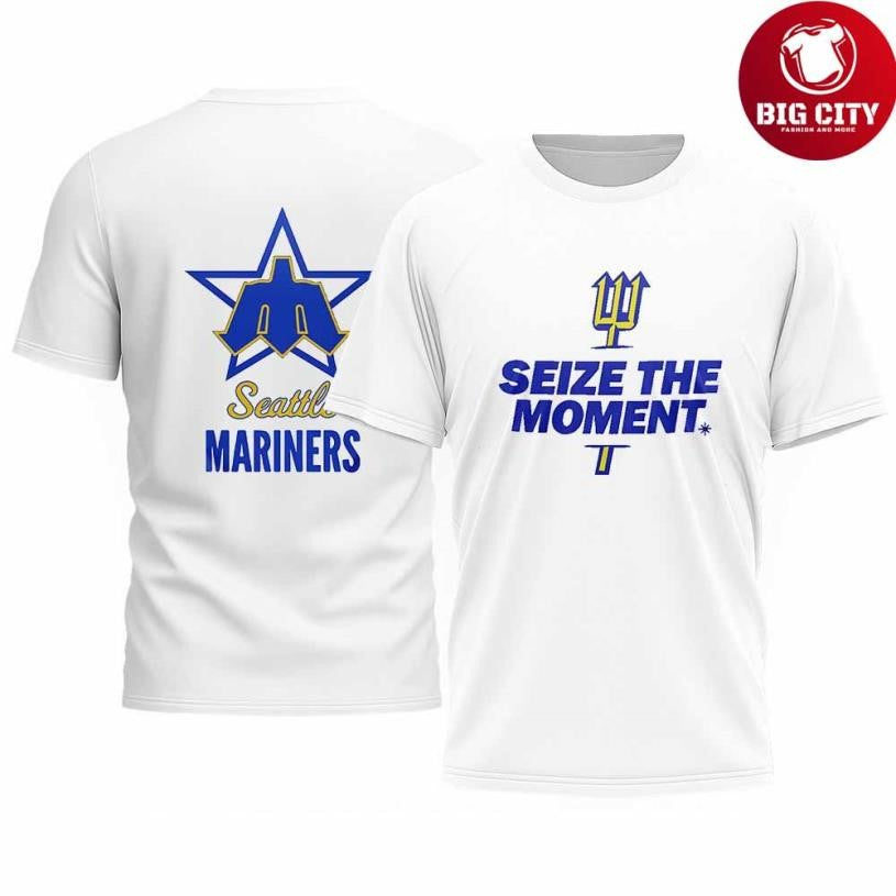 Seattle Mariners Trident Seize the Moment logo poster shirt