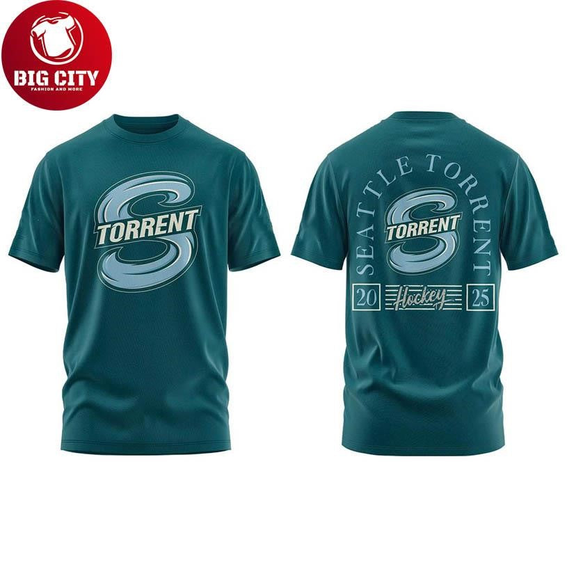 Seattle Torrent PWHL Stadium Essentials Big Shot 2025 Two Sided Shirt