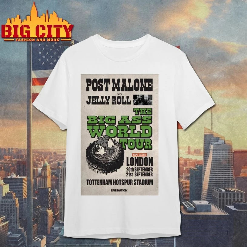 Sep 20-21, 2025 Post Malone with The Big Ass World Event London Poster shirts