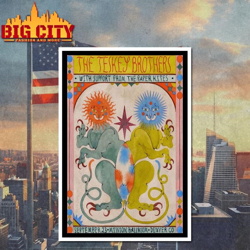 Sept 23 2025 The Teskey Brothers Denver CO Poster Shirt