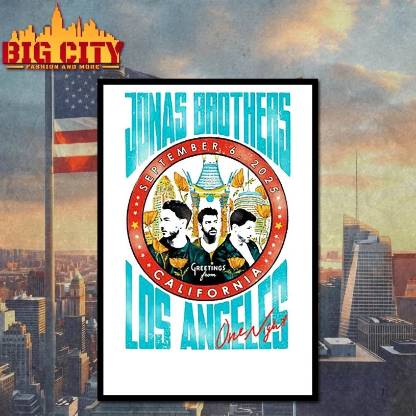 September 06 2025 Jonas Brothers Greetings From Your Hometown In Los Angeles CA Shirt