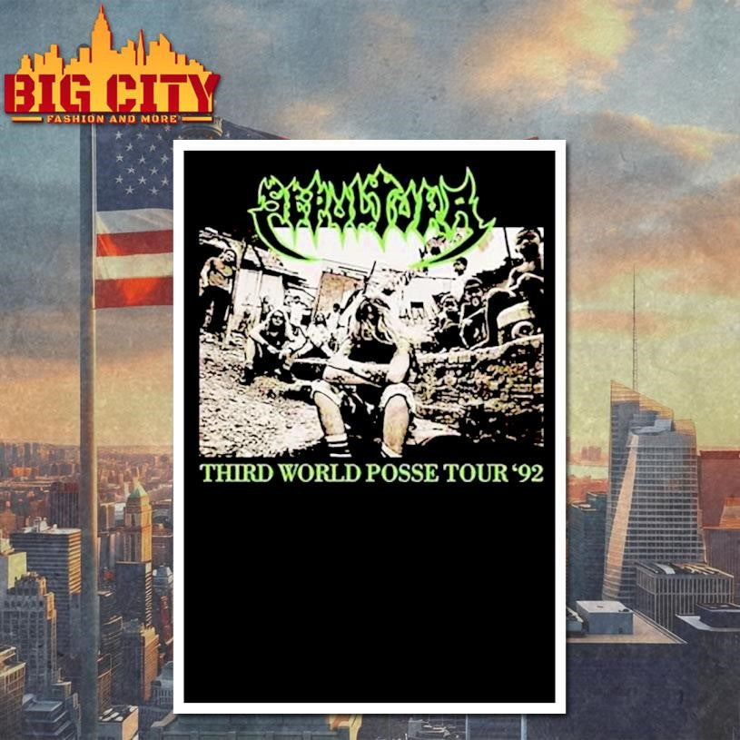 Sepultura Third World Posse Tour 1992 Shirt