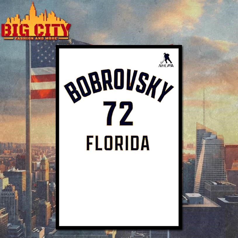 Sergei Bobrovsky #72 Florida Name &amp; Number Shirt