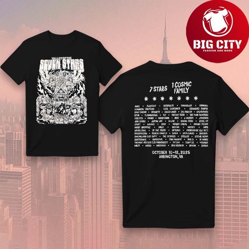 Seven Stars Festival Lineup 2025 New Two Sided Shirt