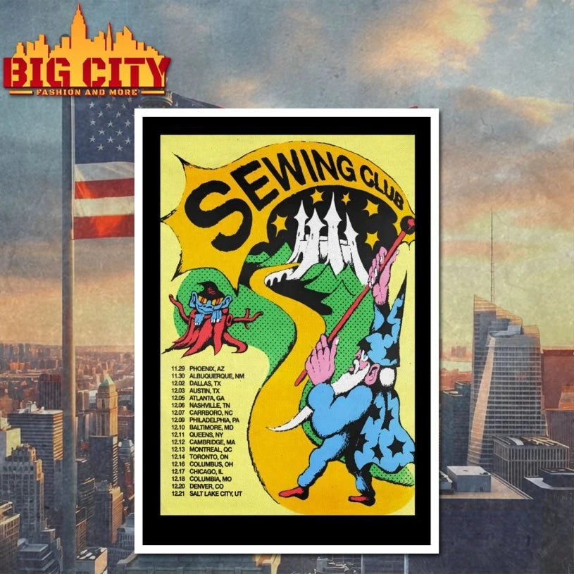 Sewing Club 2025 Winter Tour Poster shirt